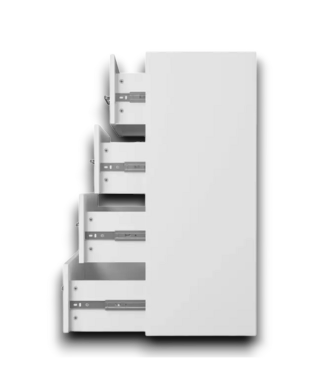 56626 White Modular Customizable Wall Mounted Walk-in Closet System In 2 Boxes