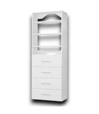 Bud's Warehouse 56626 White Modular Customizable Wall Mounted Walk-in Closet System In 2 Boxes