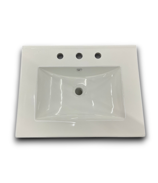56635 White 24" Floating Bathroom Vanity With Top