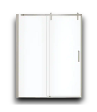 Bud's Warehouse 56642 Outback Brushed Nickel Frameless Sliding Shower Door