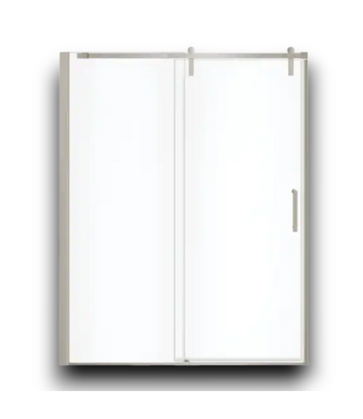 Bud's Warehouse 56642 Outback Brushed Nickel Frameless Sliding Shower Door
