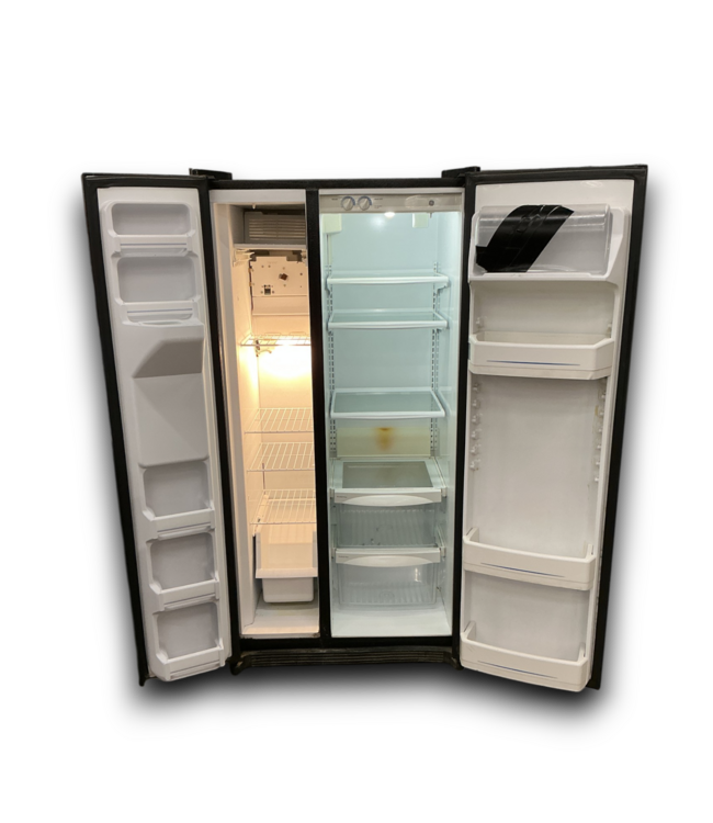 56633 Black Side By Side Refrigerator 33.5"w
