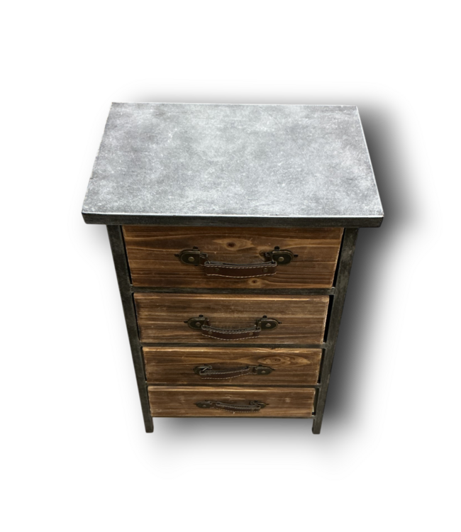56649 Brown 4-drawer Accent Chest