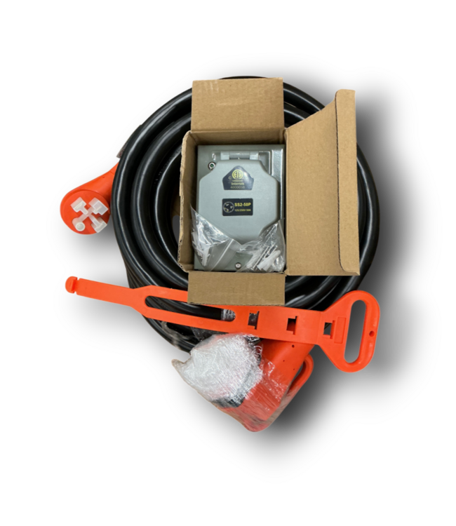 56651 Generator Cord Kit Nema 14 50p To Ss2 50r Extension Cord With Power Inlet Box