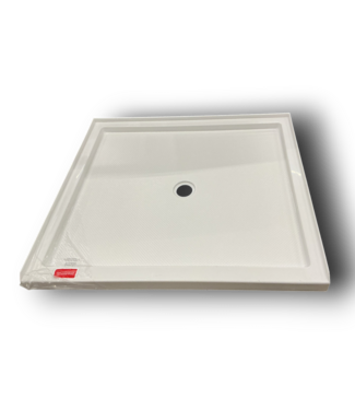 Bud's Warehouse 56656 Slimline Center White Rectangle Shower Base