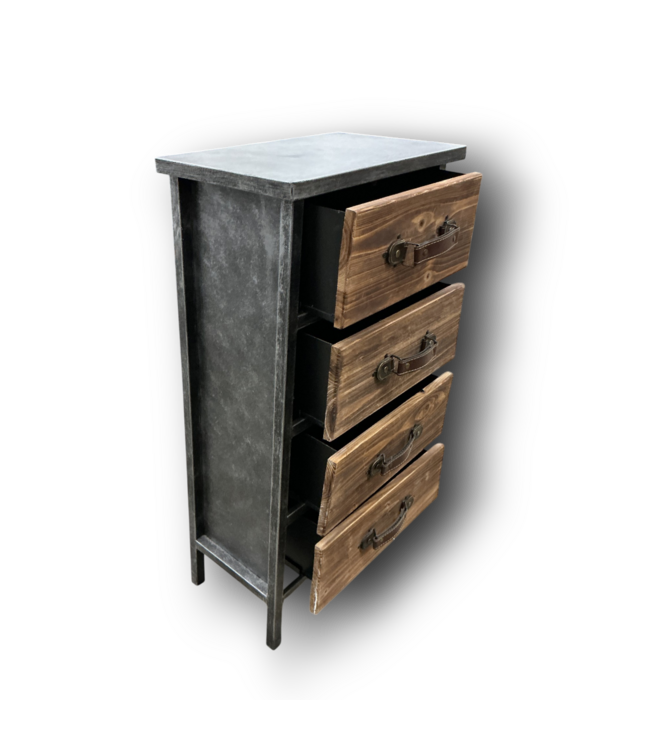 56649 Brown 4-drawer Accent Chest