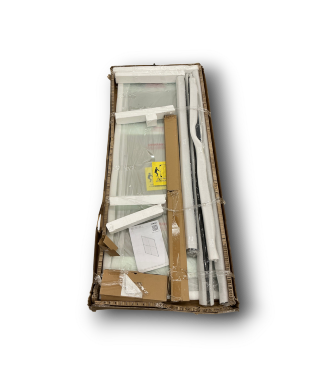 56667 Double Sliding Matte Black Shower Door