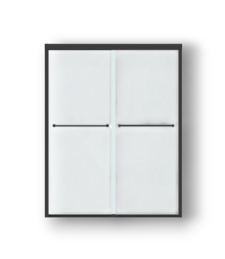 Bud's Warehouse 56667 Double Sliding Matte Black Shower Door