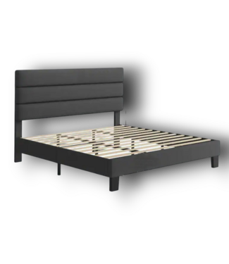Bud's Warehouse 56670 King Size Gray Platform Bed Frame