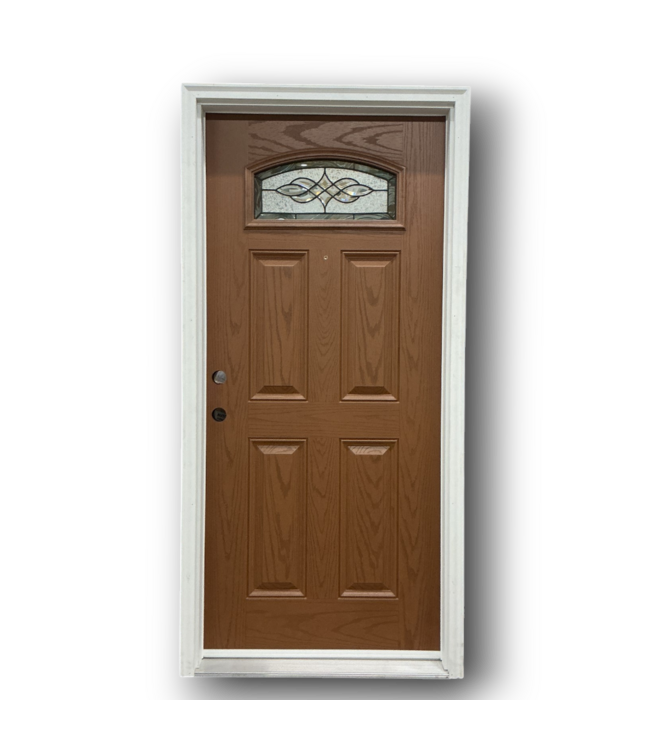 56675 36 X 80 Prehung Brown Top Light Exterior Door