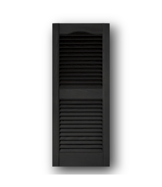Bud's Warehouse 56678 Black Louvered Exterior Shutters (1-pack)