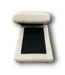 56669 Cream Upholstered Sofa & Ottoman