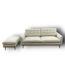 56669 Cream Upholstered Sofa & Ottoman