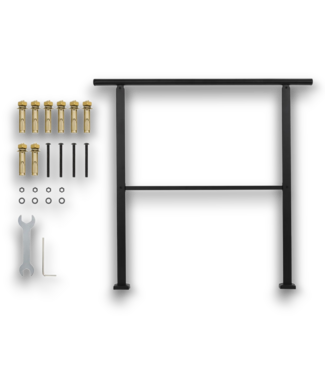 Bud's Warehouse 56697 Metal Heigh Adjustable Outdoor 4- Steps Handrail Kit