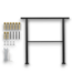 56697 Metal Heigh Adjustable Outdoor 4- Steps Handrail Kit