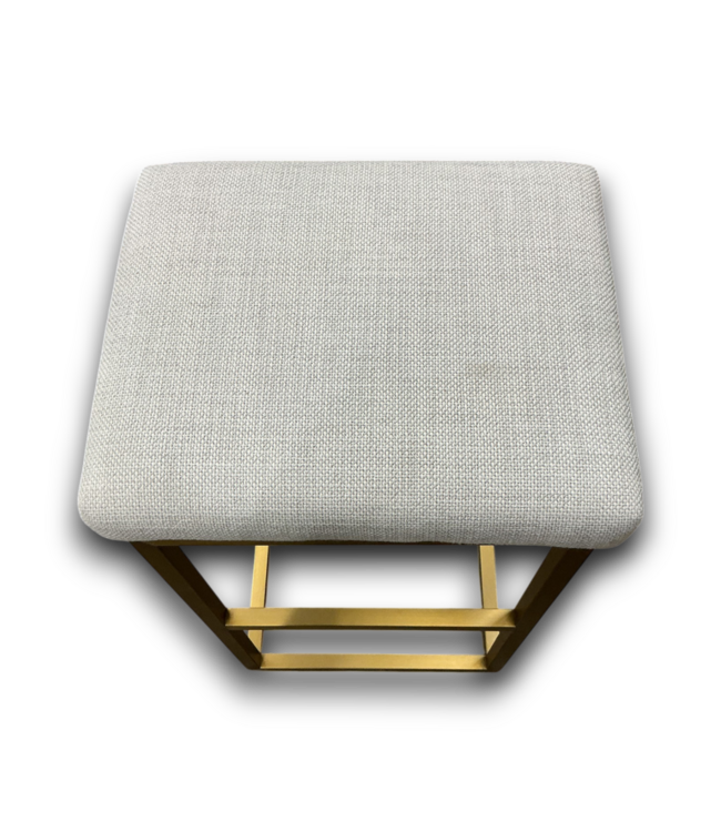 56701 Gold Metal Bar & Counter Stool With Fabric Seat Set Of 2