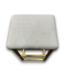 56701 Gold Metal Bar & Counter Stool With Fabric Seat Set Of 2