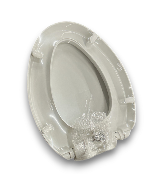 56703 White Elevated Plastic Soft Close Toilet Seat