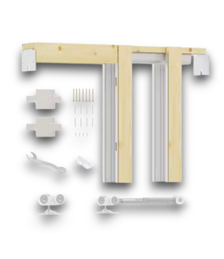 Bud's Warehouse 56707 Universal Aluminum Pocket Door Frame W/hardware Kit And Soft Close
