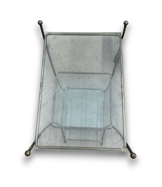 56708 41” High Decorative Glass Shelving Unit