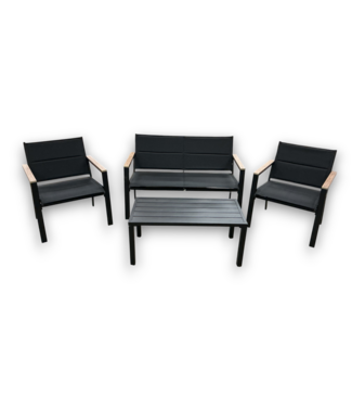 Bud's Warehouse 56709 Black Outdoor Furniture - Chairs & Cofee Table