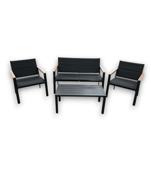 Bud's Warehouse 56709 Black Outdoor Furniture - Chairs & Cofee Table