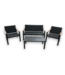 56709 Black Outdoor Furniture - Chairs & Cofee Table