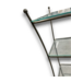 56708 41” High Decorative Glass Shelving Unit
