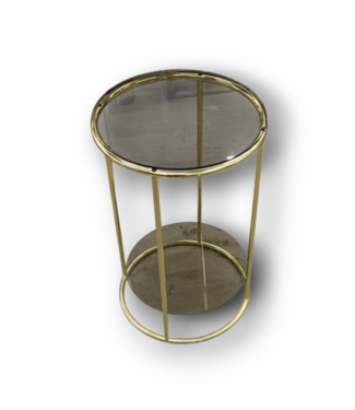 Bud's Warehouse 56719 Round Gold Side Table