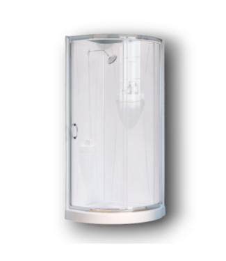 Bud's Warehouse 56725 2 Piece Shower Kit. Curves Shower Doors & Base