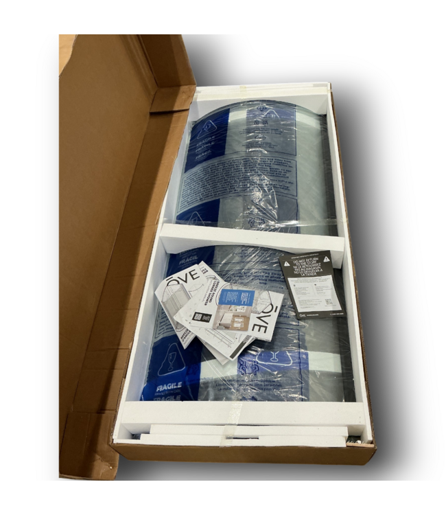 56725 2 Piece Shower Kit. Curves Shower Doors & Base