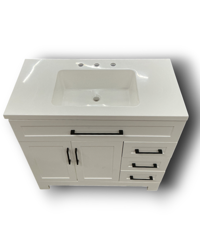 56726 True White Single Vanity 36"