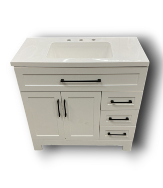 Bud's Warehouse 56726 True White Single Vanity 36"