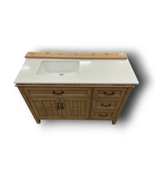 56724 Clear Oak Single Vanity W/stone Top 48"