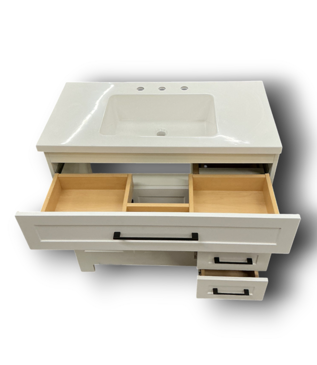 56726 True White Single Vanity 36"