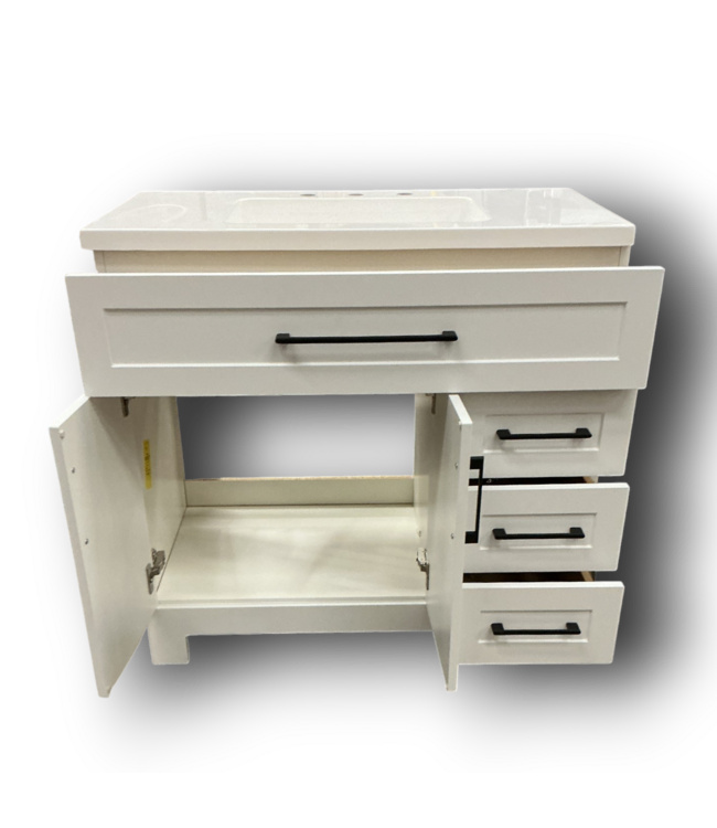 56726 True White Single Vanity 36"