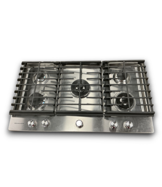 Bud's Warehouse 56732 5 Burners Stainless Steel Gas Cooktop Griddle Included