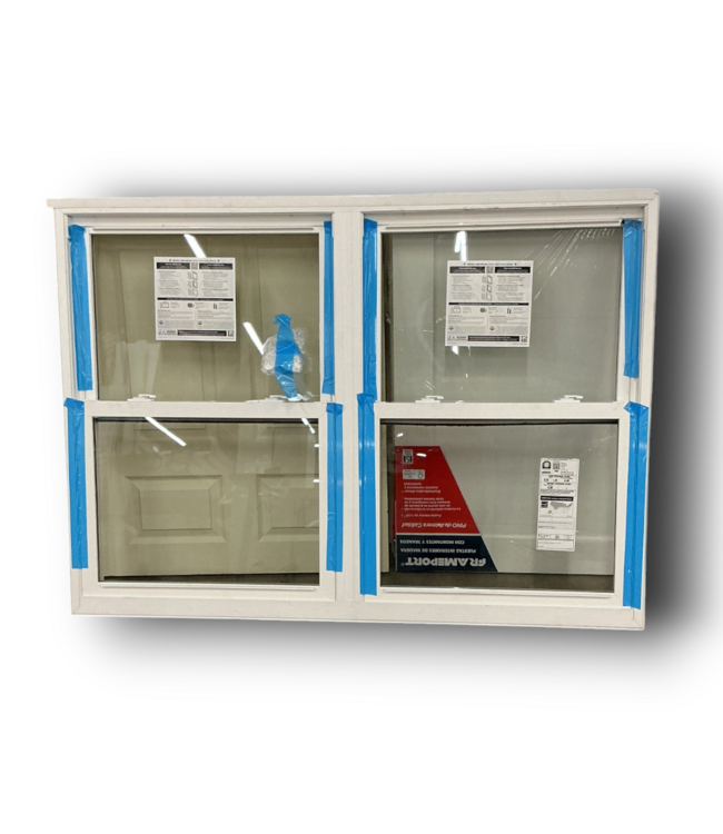 56742 64 X 46 White Vinyl 2 In One Hung Windows