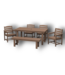 56750 Outdoor Brown 6-piece Hdpe Patio Dining Set