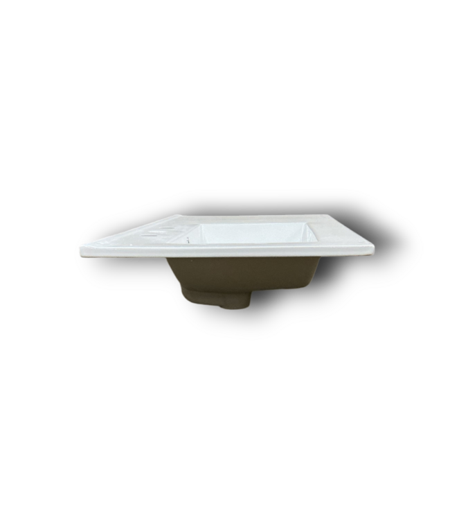 56753 White Gloss Off-set To Left Sink Top 36"