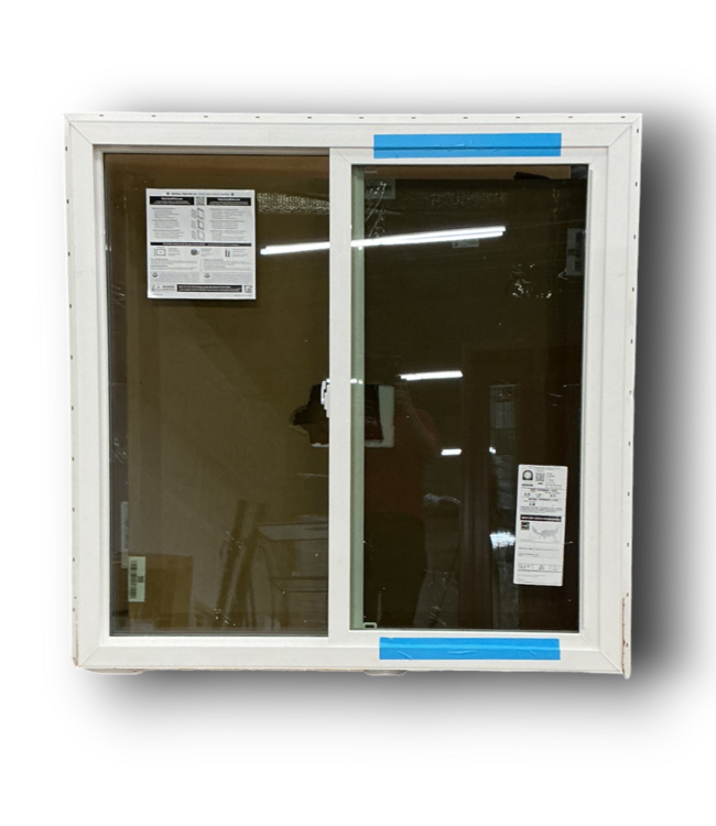 56759 45 X 45 White Vinyl Sliding Window With Screen