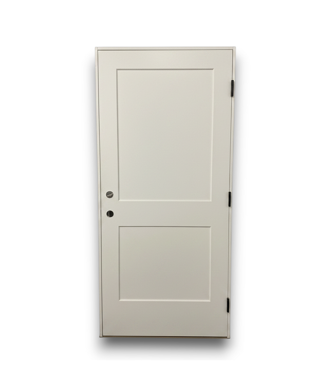 56747 36 X 80 White 2 Panel Prehung Exterior Door