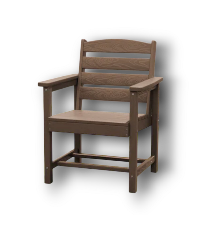 56750 Outdoor Brown 6-piece Hdpe Patio Dining Set