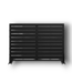 56777 Modern Black Galvanized Steel Dig Privacy