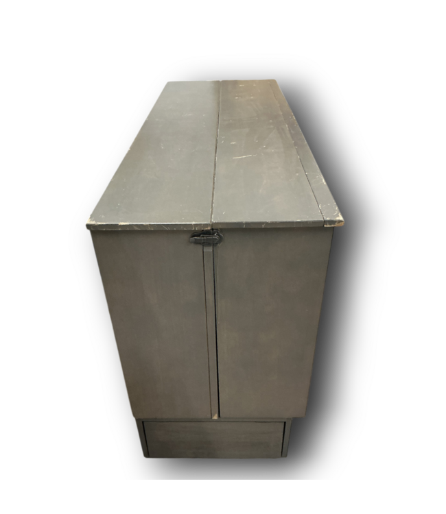 56780 Gray Wooden Queen Murphy Bed