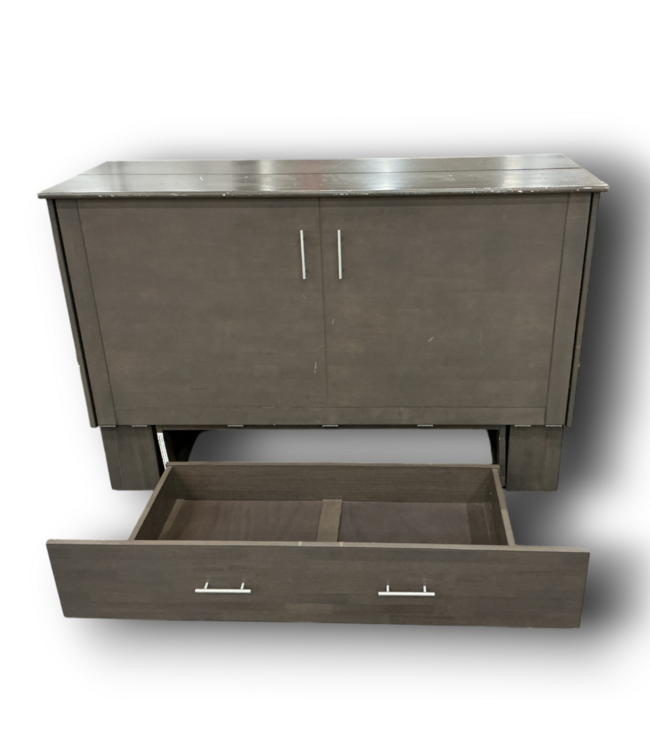 56780 Gray Wooden Queen Murphy Bed