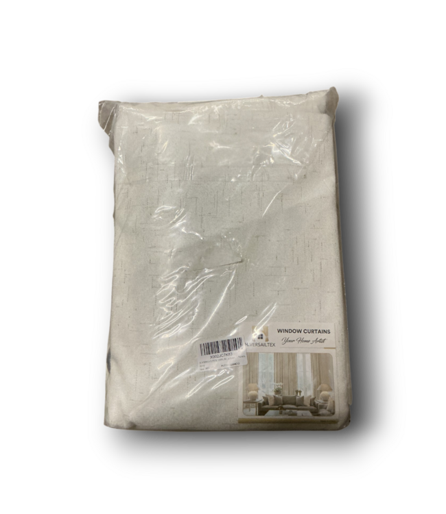 56799 Ivory Blackout Window Curtain 52"w X 72"l