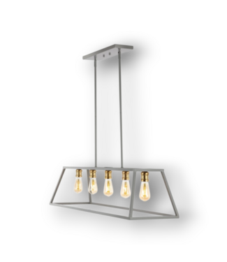 Bud's Warehouse 56810 Floyd Iron Adjustable Farmhouse 5-light Gray Hanging Pendant Light