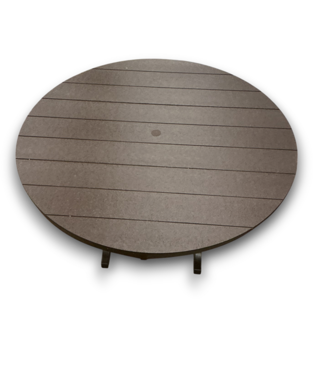 56825 Mahogany Round Farmhouse Outdoor Dining Table 48"