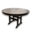 56825 Mahogany Round Farmhouse Outdoor Dining Table 48"